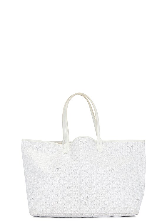FWRD Renew Goyard Saint Louis PM Tote Bag in White | FWRD