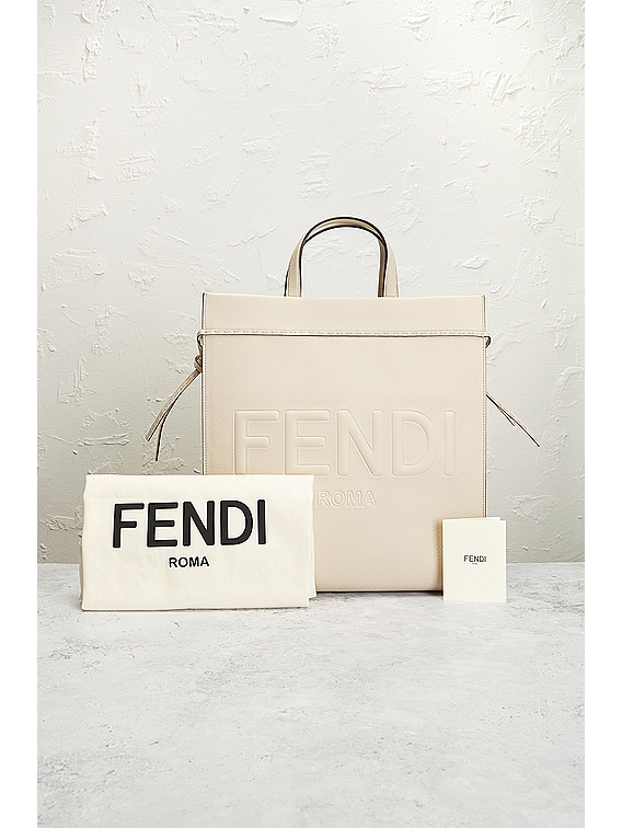 【関税&送料込】Fendi Bags Beige Fendi Beige White Sunshine Large Leather Shopper Bag