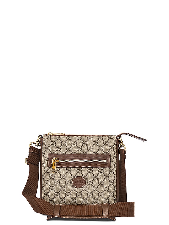 FWRD Renew Gucci GG Supreme Messenger Bag in Brown | FWRD FWRD Renew Gucci GG Supreme Messenger Bag in Brown | FWRD