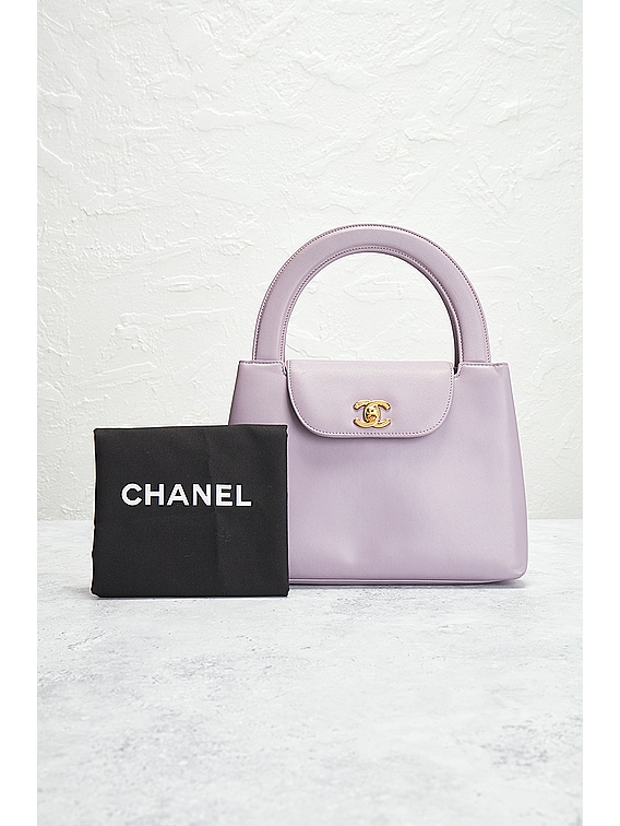 FWRD Renew Chanel Turnlock Top Handle Bag in Lilac | FWRD
