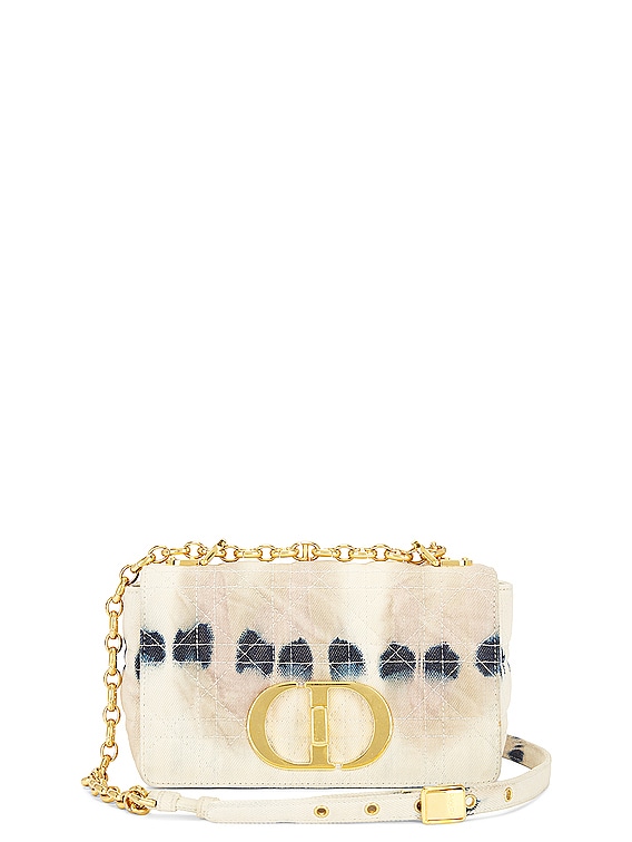 FWRD Renew Dior Caro Chain Shoulder Bag in White FWRD