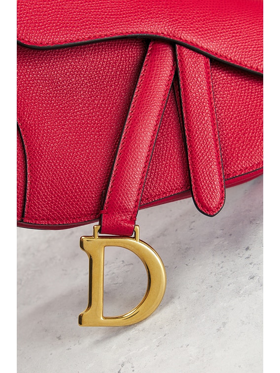 FWRD Renew Dior Saddle Bag in Red | FWRD