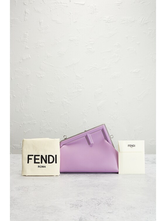 FWRD Renew Fendi First Shoulder Bag in Lavender | FWRD