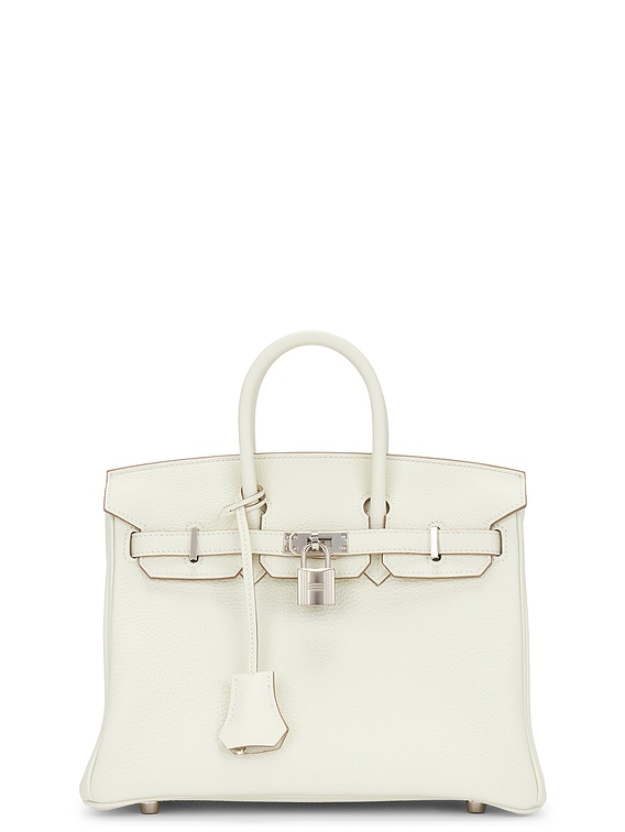 FWRD Renew Hermes Clemence Birkin 25 Handbag in Mushroom | FWRD