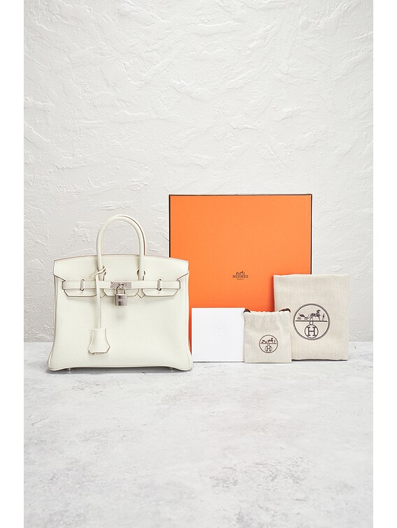 FWRD Renew Hermes Clemence Birkin 25 Handbag in Mushroom | FWRD