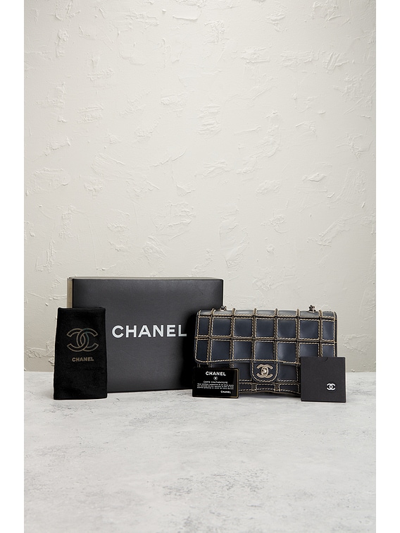 FWRD Renew Chanel Wild Stitch Chocobar Turnlock Chain Shoulder Bag