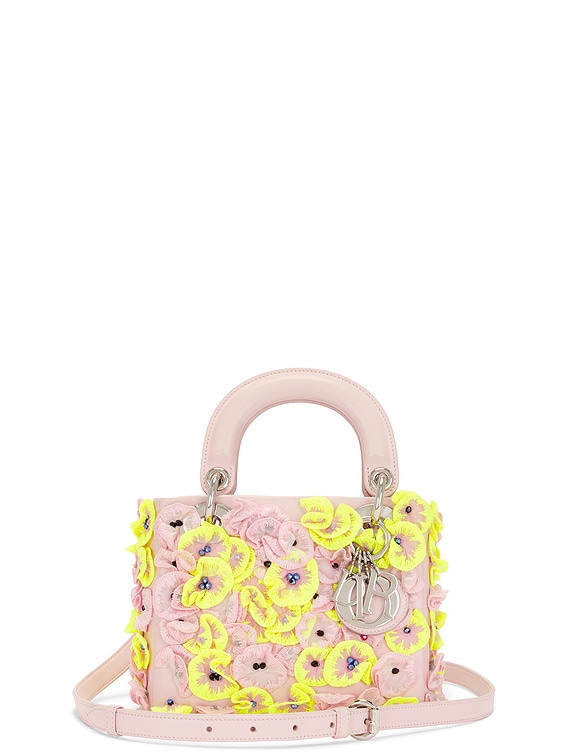 FWRD Renew Dior Lady Flower Motif 2 Way Handbag in Pink | FWRD