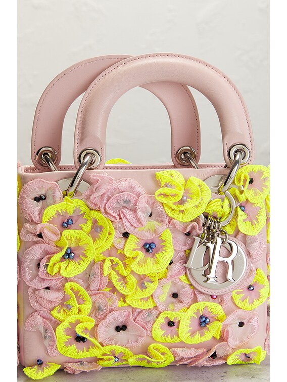 FWRD Renew Dior Lady Flower Motif 2 Way Handbag in Pink | FWRD