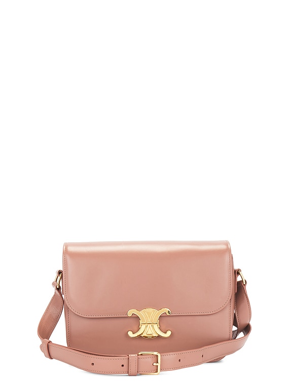 FWRD Renew Celine Classique Triomphe Shoulder Bag in Pink | FWRD