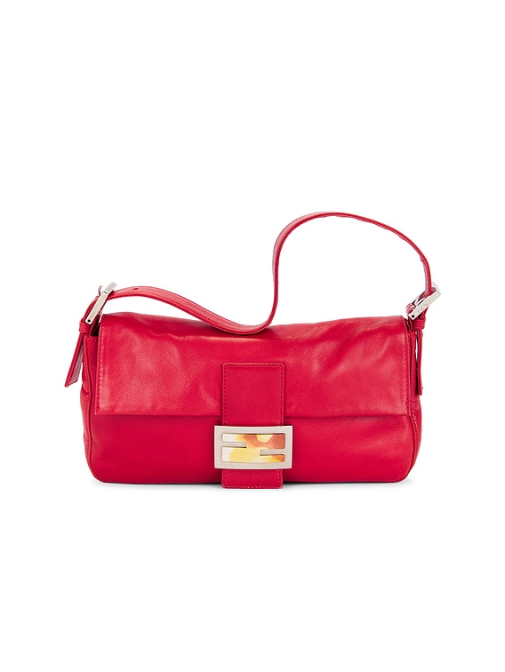 FWRD Renew Fendi Mama Baguette Shoulder Bag in Red | FWRD