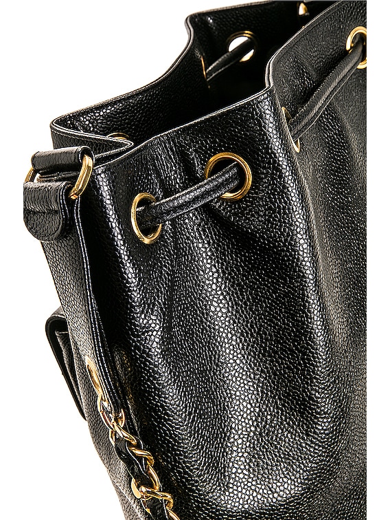 chanel leather bucket bag vintage