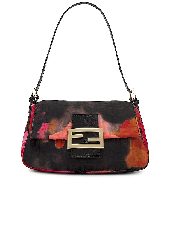 Authentic FENDI Zucchino Floral Forever Mama Baguette Multicolor