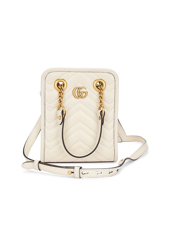 FWRD Renew Gucci GG Marmont Shoulder Bag in Ivory | FWRD display picture 1