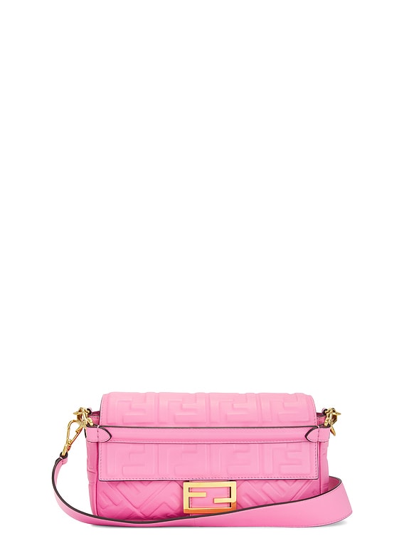 FWRD Renew Fendi Mama Zucca Baguette 2 Way Shoulder Bag in