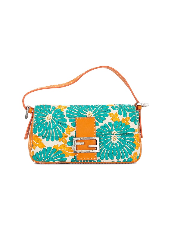 FWRD Renew Fendi Mama Floral Baguette Shoulder Bag in Multi | FWRD