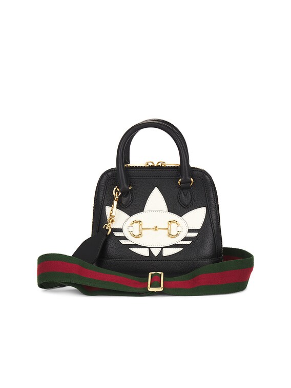 FWRD Renew Gucci x Adidas 2 Way Leather Shoulder Bag in FWRD Renew Gucci x Adidas 2 Way Leather Shoulder Bag in