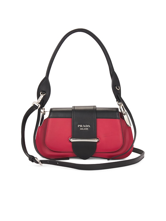 FWRD Renew Prada Sidonie Shoulder Bag in Red | FWRD