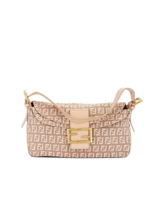 FWRD Renew Fendi Zucchino Mama Baguette Shoulder Bag in Pink