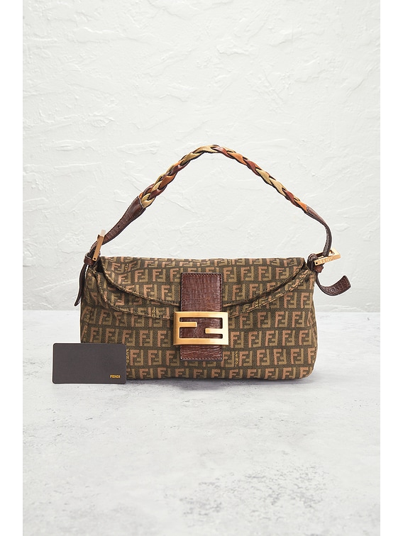 FENDI バック fendi FWRD Renew Fendi Zucchino Mama Baguette Shoulder Bag in Beige | FWRD