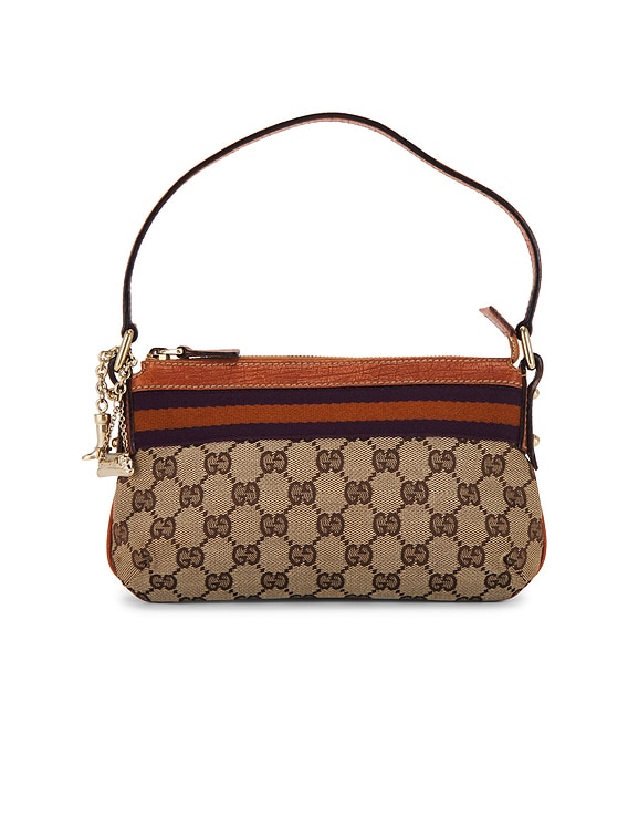 FWRD Renew Gucci GG Jolicoeur Pochette Shoulder Bag in Beige | FWRD