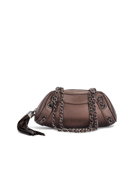 FWRD Renew Chanel Mini LAX Tassel Bowling Bag in Bronze | FWRD