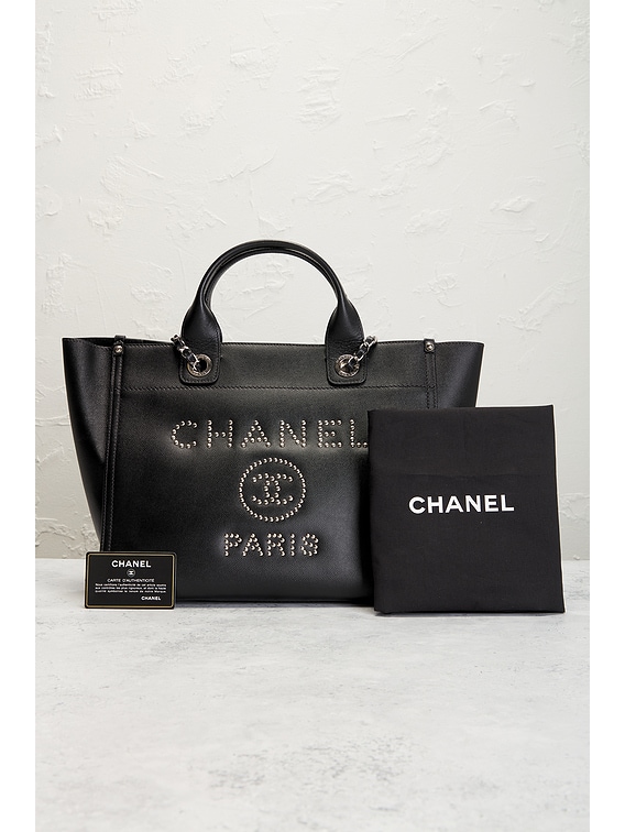 Chanel deauville tote black online