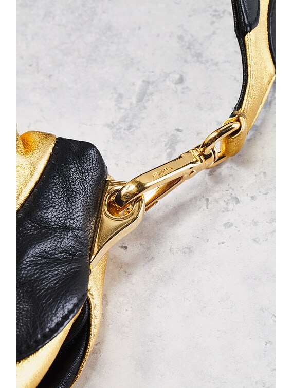 FWRD Renew Prada Nappa Stripes Hobo Bag in Gold | FWRD