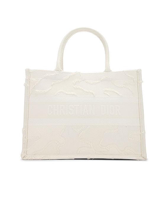 Dior, Bags, Dior Book Tote Limited Edition White Flower Bag Embroidered  Canvas Fabric