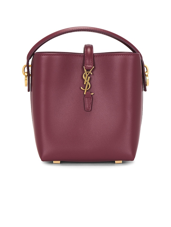 FWRD Renew Saint Laurent Mini Le 37 Bucket Bag in Dark Bordeaux | FWRD