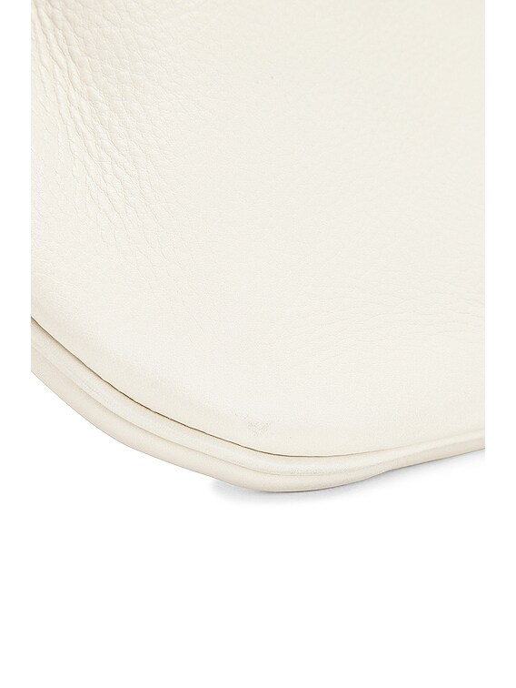 The Row Small Everyday Grain Leather Shoulder Bag in Ivory