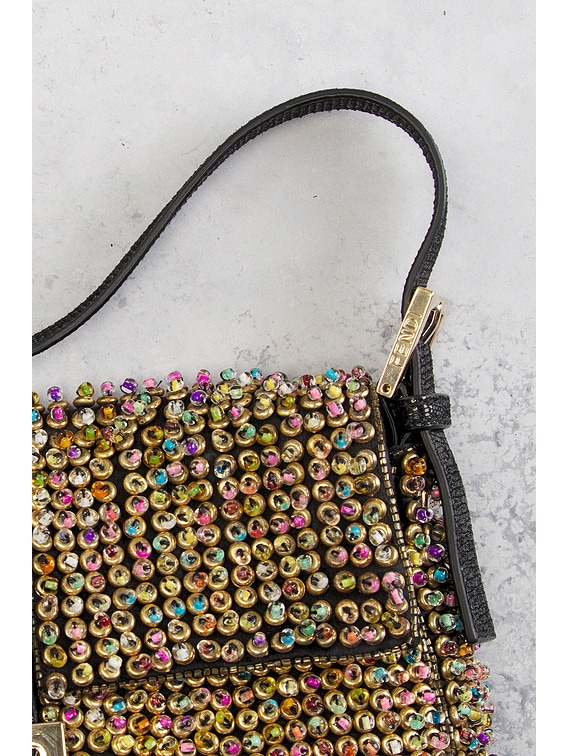 FWRD Renew Fendi Limited Edition Rainbow Beaded Baguette Shoulder