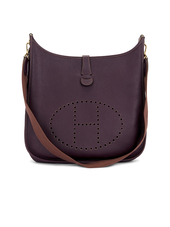 FWRD Renew Hermes Taurillon Clemence Evelyne GM Shoulder Bag in
