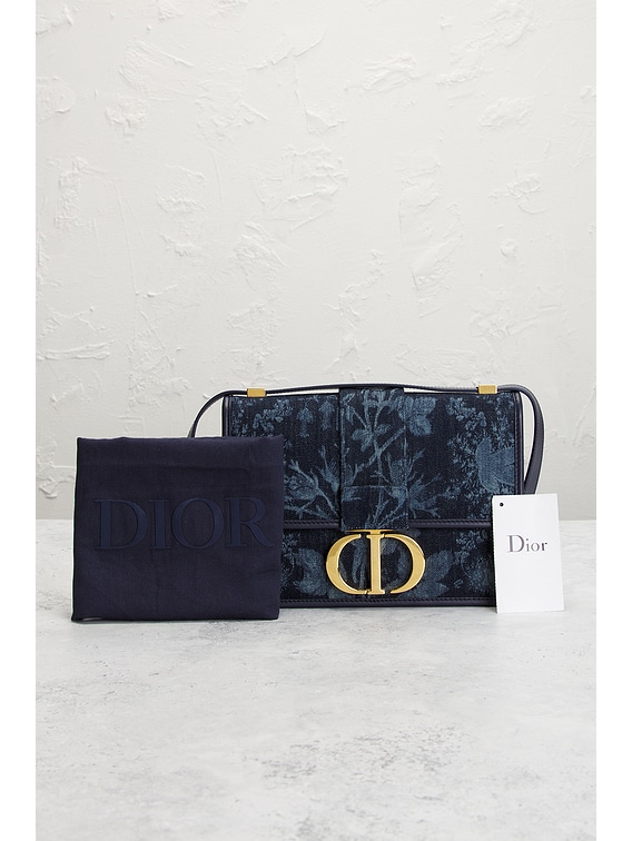 Dior 30モンターニュ ダリア デニム FWRD Renew Dior Denim 30 Montaigne Shoulder Bag in Blue | FWRD