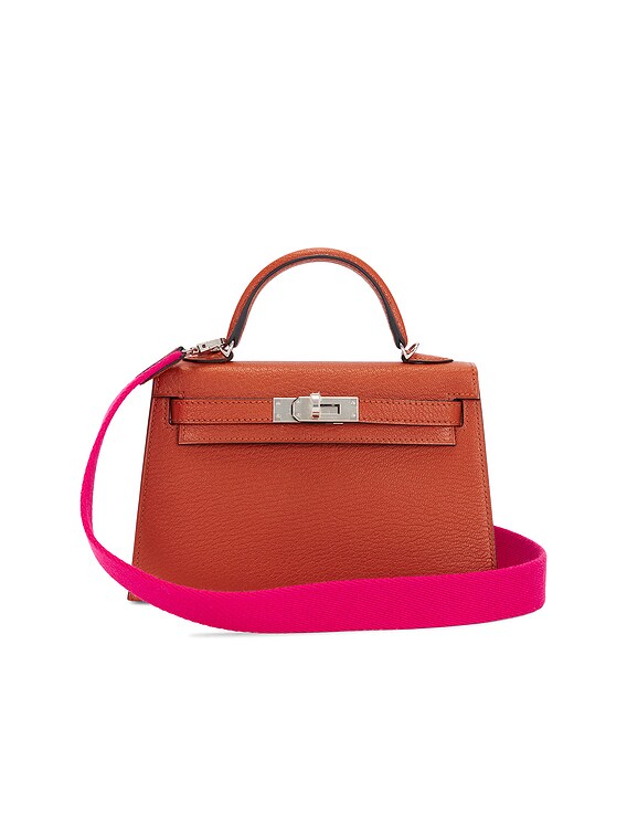 FWRD Renew Hermes Chevre Kelly 20 Handbag in Cuivre Rose Mexico | FWRD