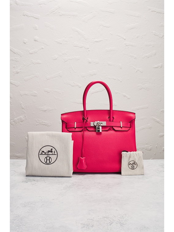 FWRD Renew Hermes Togo Birkin 30 Handbag in Rose Extreme FWRD