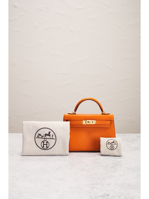 FWRD Renew Hermes Epsom Kelly 20 Handbag in Orange H | FWRD