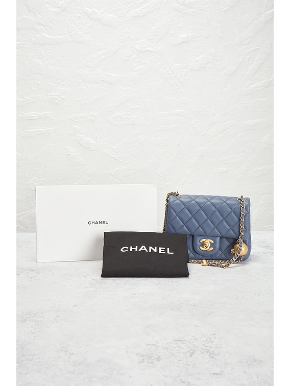 Chanel Lambskin Mini Square Pearl Crush Flap Bag