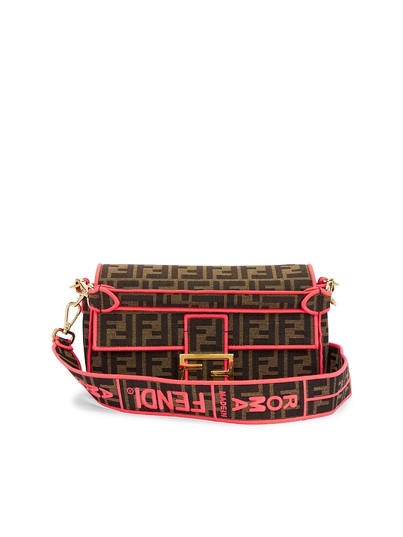FWRD Renew Fendi 1974 Roma Amor Baguette Shoulder Bag in Brown | FWRD