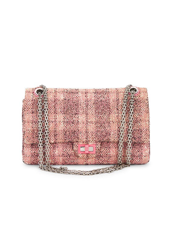 FWRD Renew Chanel Tweed 2.55 Reissue Flap Bag in Pink | FWRD