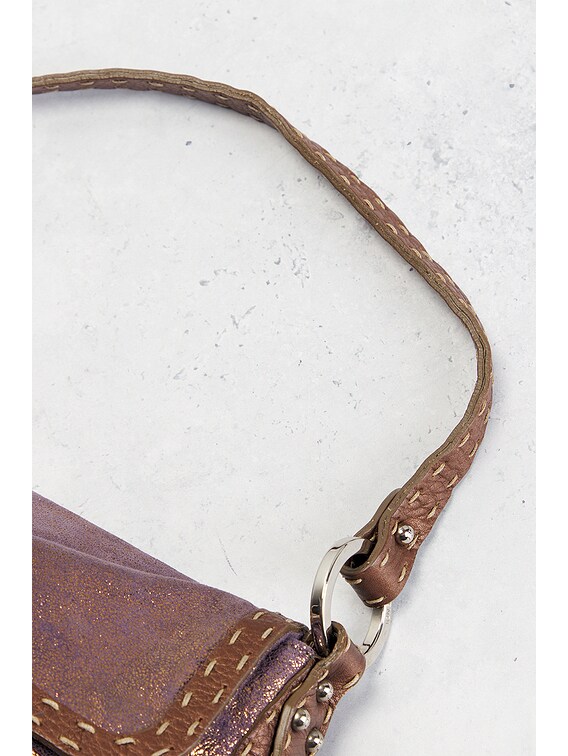 FWRD Renew Fendi Selleria Chef Shoulder Bag in Bronze | FWRD