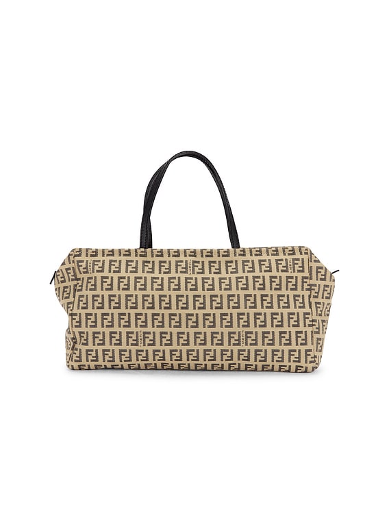 FWRD Renew Fendi Zucchino Bassotto Tote Bag in Beige | FWRD