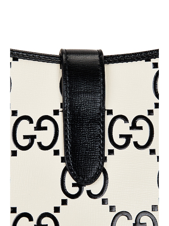 FWRD Renew Gucci Jackie 1961 GG Shoulder Bag in Black & White | FWRD