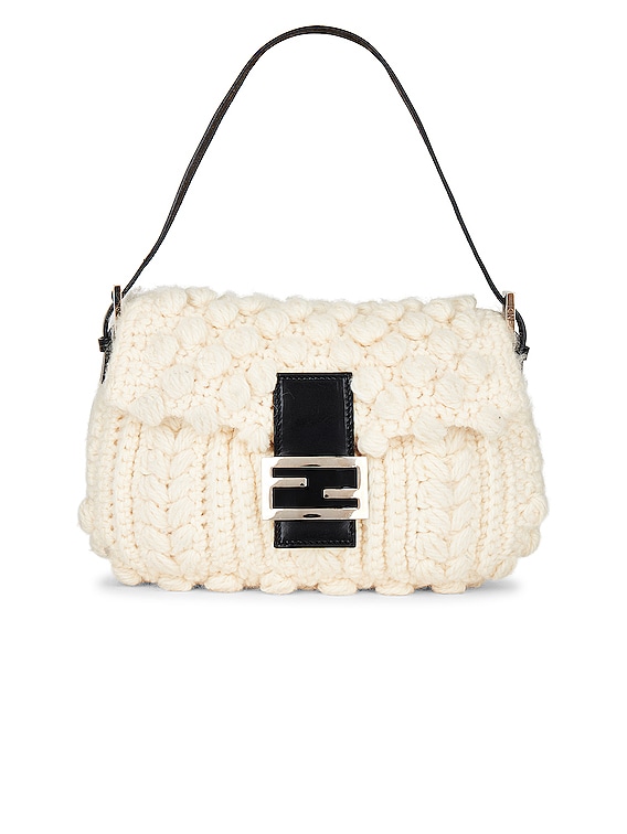 Fendi Knitted Fringe Baguette Bag