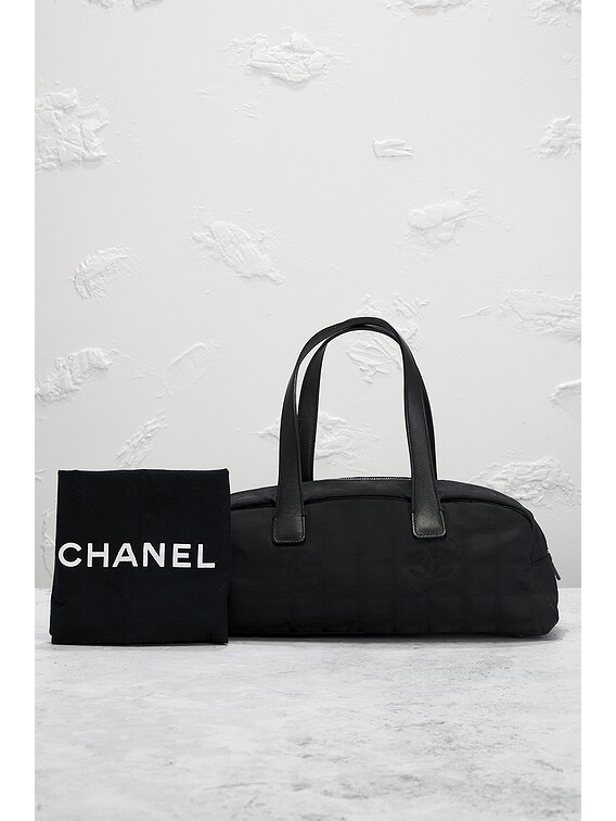 FWRD Renew Chanel New Travel Ligne Mini Boston Bag in Black