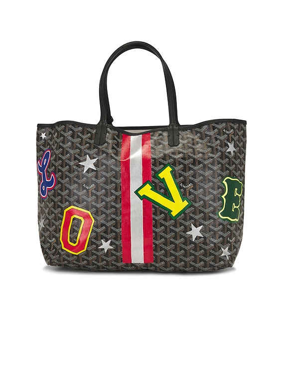 Goyard St Louis Tote Personalized FWRD Renew Goyard Customized Varsity  Letter Love Monogram Saint