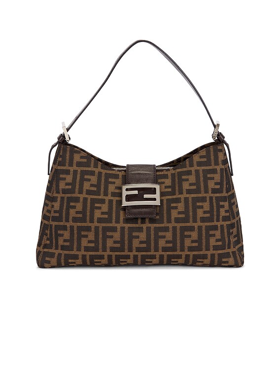 FENDIバッグ FENDI Zucchino Multicolor Croissant Hobo Shoulder Bag w/ Woven