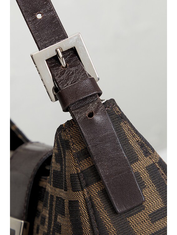 FWRD Renew Fendi Zucca Shoulder Bag in Brown | FWRD