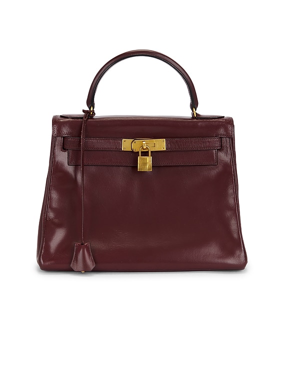HERMES 空き箱　ケリー28 FWRD Renew Hermes 1978 Box Kelly 28 Handbag in Bordeaux | FWRD