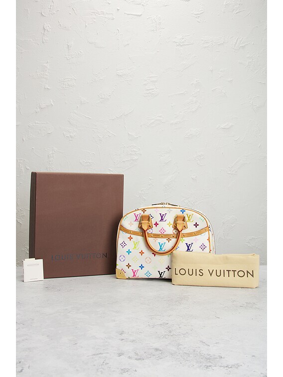 FWRD Renew Louis Vuitton Monogram Trouville Handbag in White | FWRD