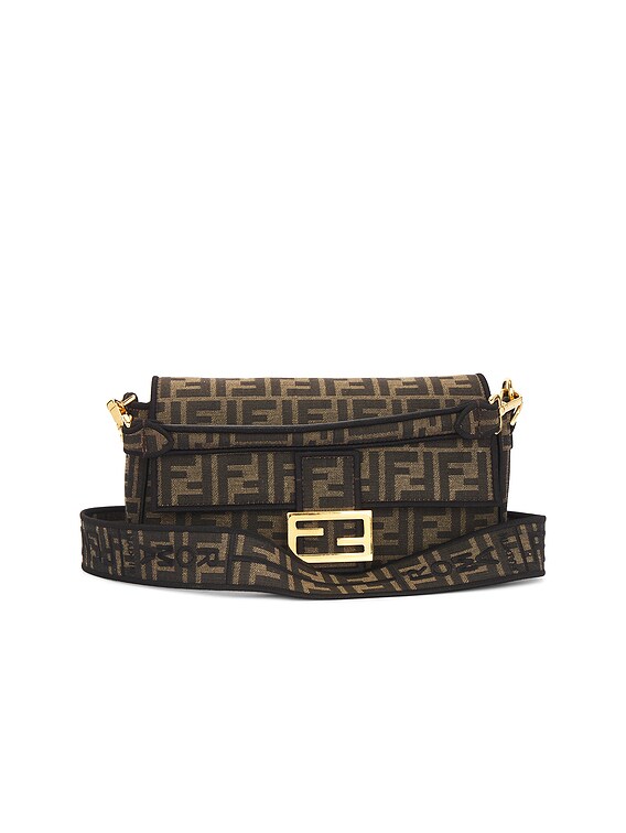 FWRD Renew Fendi Zucca FF 1974 Baguette Shoulder Bag in Brown | FWRD